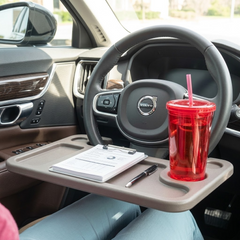 Car Steering Wheel Tray Desk Notebook Laptop Tablet Food Drink Eating Travel Table