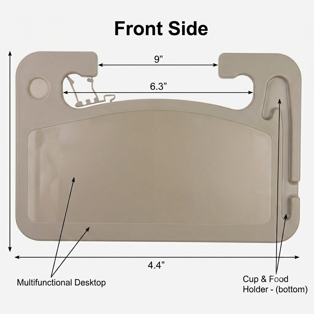 Car Steering Wheel Tray Desk Notebook Laptop Tablet Food Drink Eating Travel Table