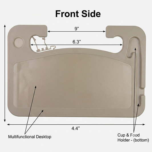 Car Steering Wheel Tray Desk Notebook Laptop Tablet Food Drink Eating Travel Table
