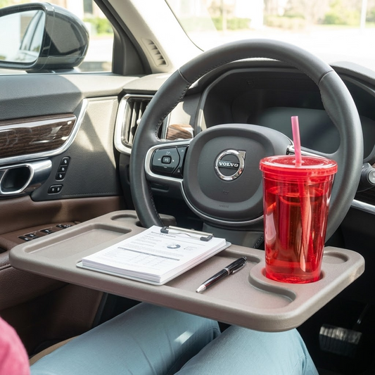 Car Steering Wheel Tray Desk Notebook Laptop Tablet Food Drink Eating Travel Table
